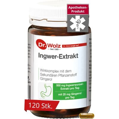 Dr. Wolz Gyömbér kapszulák Gingerollal - Étrend-kiegészítő Dr. Wolz Gyömbér kapszulák Gingerollal - Étrend-kiegészítő