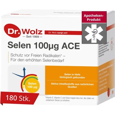 Dr. Wolz Selen ACE 100 μg - Támogatja az immunrendszert és a pajzsmirigyet Dr. Wolz Selen ACE 100 μg - Támogatja az immunrendszert és a pajzsmirigyet