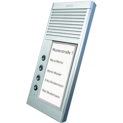 Sistemi di interfono porta AGFEO DoorSpeak 4 - Cablato - Argento - IP33 Sistemi di interfono porta AGFEO DoorSpeak 4 - Cablato - Argento - IP33