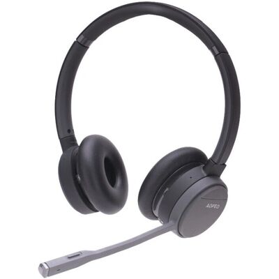 Auricolare wireless Agfeo Infinity con banda per la testa per ufficio o call center, Bluetooth, nero Auricolare wireless Agfeo Infinity con banda per la testa per ufficio o call center, Bluetooth, nero