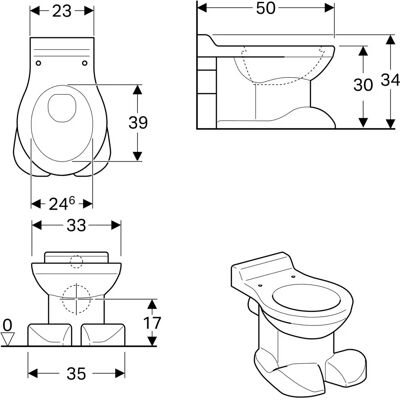 Geberit Kinder WC Tiefspüler - Toilette Geberit Kinder WC Tiefspüler - Toilette