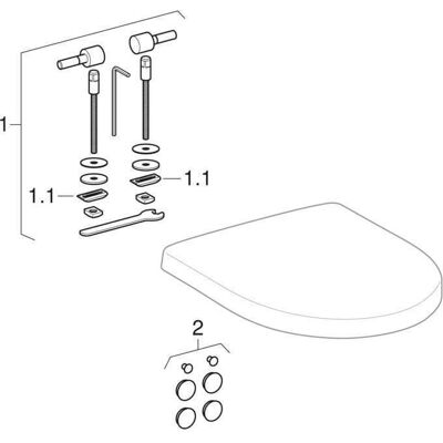 Asiento de WC Geberit Renova No. 1 - Pérgamo - Asiento WC Asiento de WC Geberit Renova No. 1 - Pérgamo - Asiento WC