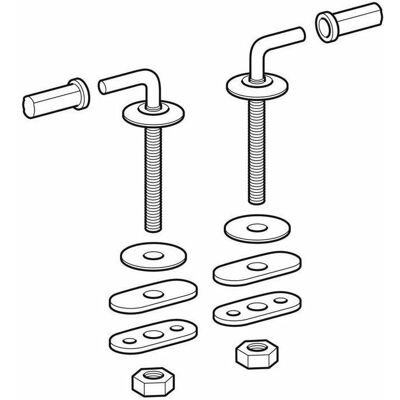 Geberit Renova - Edelstahl WC-Sitzscharniere - Befestigung von unten Geberit Renova - Edelstahl WC-Sitzscharniere - Befestigung von unten