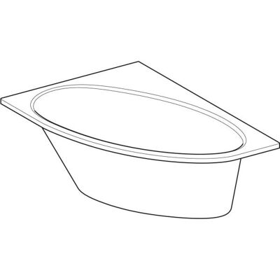 Geberit Renova Asymmetrische Eckbadewanne - 1500x1000 mm - Weiß Alpin - Badewanne Geberit Renova Asymmetrische Eckbadewanne - 1500x1000 mm - Weiß Alpin - Badewanne