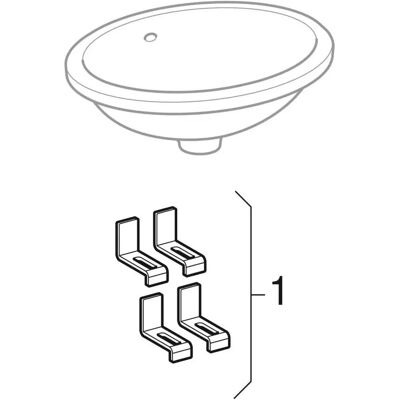 Geberit Model 554020000 - Suport de Montaj pentru Chiuvetă Geberit Model 554020000 - Suport de Montaj pentru Chiuvetă