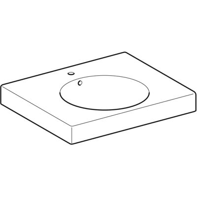 Geberit Preciosa II Waschtisch - 600x500mm Weiß KeraTect - Waschtisch Geberit Preciosa II Waschtisch - 600x500mm Weiß KeraTect - Waschtisch