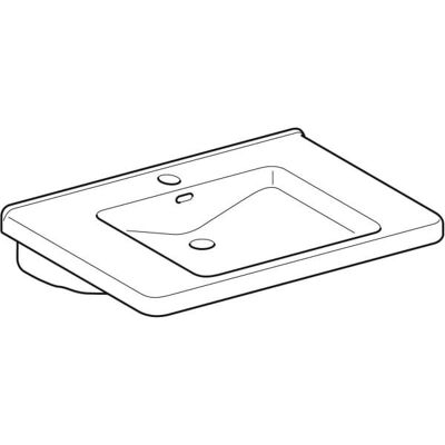 Geberit Wandwaschbecken - 750x550 mm, Weiß, KeraTect Geberit Wandwaschbecken - 750x550 mm, Weiß, KeraTect