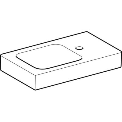 Geberit iCon Vægmonteret Vaske - Firkantet Keramik, Hvid Geberit iCon Vægmonteret Vaske - Firkantet Keramik, Hvid