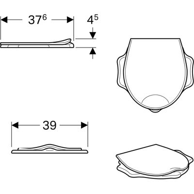 Geberit Bambini WC-Sitz - Stütze, Schildkröten-Design, Softclose Geberit Bambini WC-Sitz - Stütze, Schildkröten-Design, Softclose