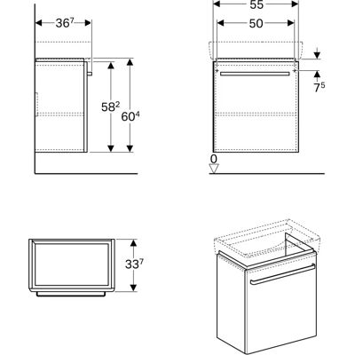 Geberit Renova Compact Wandhängeschrank - Badezimmermöbel Geberit Renova Compact Wandhängeschrank - Badezimmermöbel