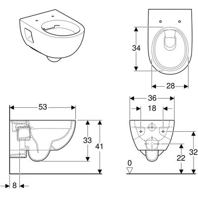 Inodoro empotrado Geberit Renova Nr.1 Premium - WC Inodoro empotrado Geberit Renova Nr.1 Premium - WC