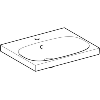 Geberit Acanto Wand-Waschtisch - 600x480mm, Weiß, KeraTect Geberit Acanto Wand-Waschtisch - 600x480mm, Weiß, KeraTect