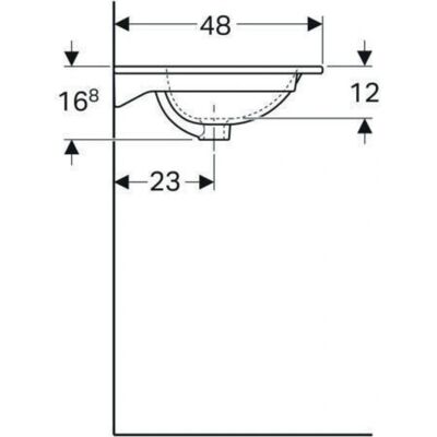 Geberit Acanto Weiß Slim Waschtisch - Waschbecken Geberit Acanto Weiß Slim Waschtisch - Waschbecken