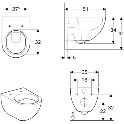 Keramag Acanto Væghængt toilet - Toilet Keramag Acanto Væghængt toilet - Toilet
