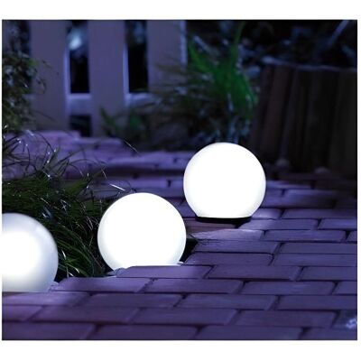 Lunartec Lumière LED solaire Ø 9cm - Décoration jardin extérieur - Publicité Lunartec Lumière LED solaire Ø 9cm - Décoration jardin extérieur - Publicité