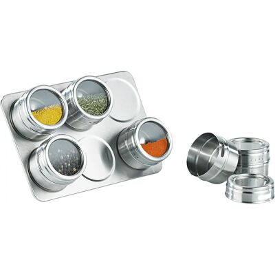 Rosenstein & Söhne - Magnetic Rack - 6 Pots - Spice Rack - Publicité Rosenstein & Söhne - Magnetic Rack - 6 Pots - Spice Rack - Publicité