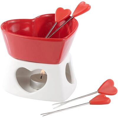 Rosenstein & Söhne - NC-2810-919 set de fondue - Rouge/Blanc - Publicité Rosenstein & Söhne - NC-2810-919 set de fondue - Rouge/Blanc - Publicité