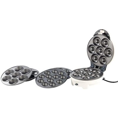 Rosenstein & Söhne NC-3686-919 Gaufrier pour cupcakes et donuts - 12 gâteaux, 7 donuts - Noir, Blanc - Publicité Rosenstein & Söhne NC-3686-919 Gaufrier pour cupcakes et donuts - 12 gâteaux, 7 donuts - Noir, Blanc - Publicité