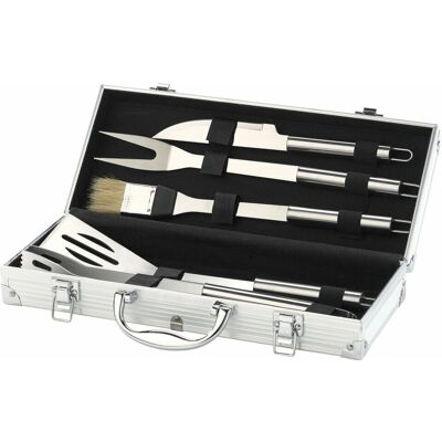 Ensemble d'outils pour barbecue Rosenstein & Söhne - Inox, 5 pièces - Publicité Ensemble d'outils pour barbecue Rosenstein & Söhne - Inox, 5 pièces - Publicité