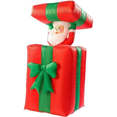 Cadeau gonflable de Santa - 150cm Décoration Noël Cadeau gonflable de Santa - 150cm Décoration Noël