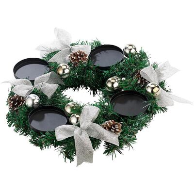 Couronne De L'Avent Britesta avec Ornements Argentés - Advent Wreath - Publicité Couronne De L'Avent Britesta avec Ornements Argentés - Advent Wreath - Publicité