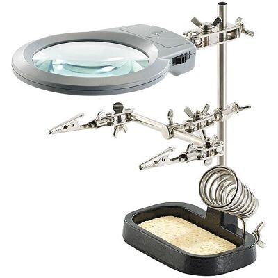 AGT - NX-5373-919 - Troisième main - Loupe - Outil de soudage - Publicité AGT - NX-5373-919 - Troisième main - Loupe - Outil de soudage - Publicité