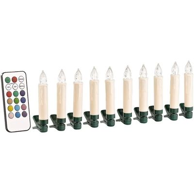 Bougies de Noël LED Lunartec - Télécommande Infrarouge RGB - Publicité Bougies de Noël LED Lunartec - Télécommande Infrarouge RGB - Publicité