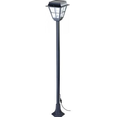 Lunartec Lampadaire de jardin LED hybride - Éclairage extérieur - Publicité Lunartec Lampadaire de jardin LED hybride - Éclairage extérieur - Publicité