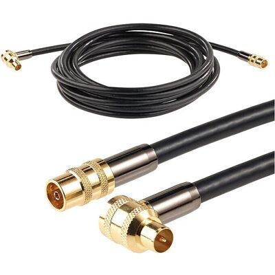 Auvisio - Câble antenne - 90° - 5 m - Câble coaxial HDTV - Publicité Auvisio - Câble antenne - 90° - 5 m - Câble coaxial HDTV - Publicité