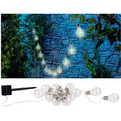 Lunartec - 8,5 m - LED solaire ampoule design guirlande - Publicité Lunartec - 8,5 m - LED solaire ampoule design guirlande - Publicité