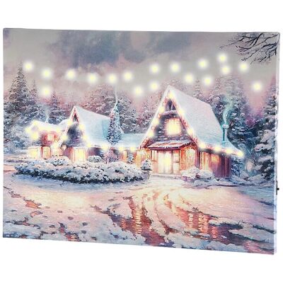Infactory - Village Sous La Neige - 40x30 cm - Art mural - Publicité Infactory - Village Sous La Neige - 40x30 cm - Art mural - Publicité