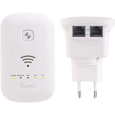 Répéteur WiFi double bande 1200 Mbps 7links WLR-1100.Ac - Publicité Répéteur WiFi double bande 1200 Mbps 7links WLR-1100.Ac - Publicité