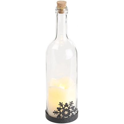 Lunartec - Flocon - bougie LED - Bouteille décorative - Publicité Lunartec - Flocon - bougie LED - Bouteille décorative - Publicité