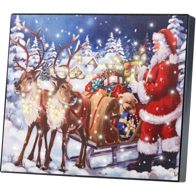 Infactory - Père Noël Et Son Traîneau - 28x23 cm - Publicité Infactory - Père Noël Et Son Traîneau - 28x23 cm - Publicité