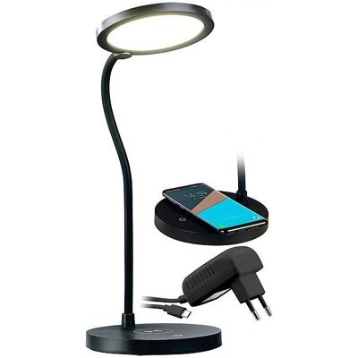 Lunartec Pointeur Laser - Lampe de Bureau Tactile avec Chargeur Qi - Publicité Lunartec Pointeur Laser - Lampe de Bureau Tactile avec Chargeur Qi - Publicité