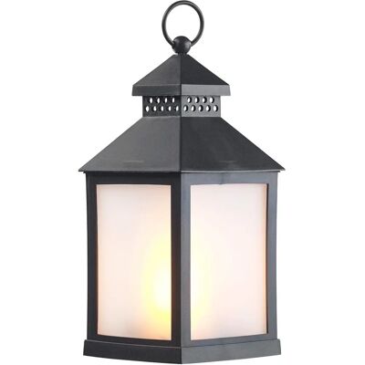 Lunartec - Lanterne À Led Effet Flamme Avec Minuteur - Noir - Timer - Lantern - Publicité Lunartec - Lanterne À Led Effet Flamme Avec Minuteur - Noir - Timer - Lantern - Publicité
