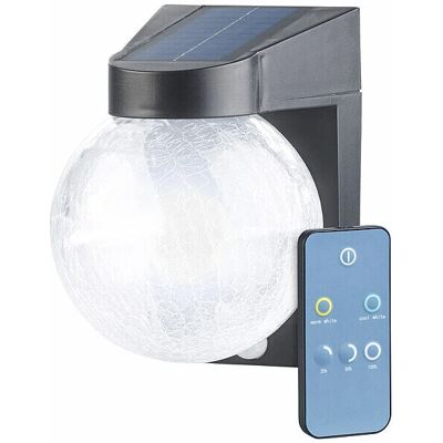 Lampe murale solaire LED Luminea - Verre craquelé, 200 lm, Détecteur de mouvement - Publicité Lampe murale solaire LED Luminea - Verre craquelé, 200 lm, Détecteur de mouvement - Publicité