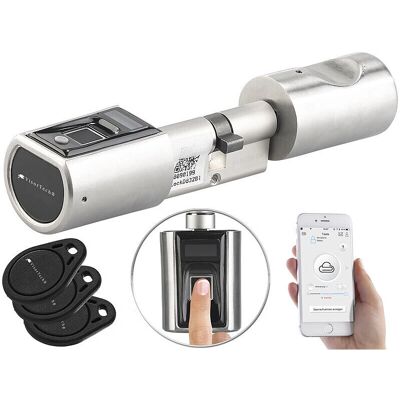 Visortech Basic - V Cylindre de porte électronique - Lecteur d'empreintes digitales, Contrôle par application mobile, Système de serrure électronique - Publicité Visortech Basic - V Cylindre de porte électronique - Lecteur d'empreintes digitales, Contrôle par application mobile, Système de serrure électronique - Publicité