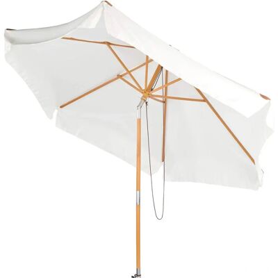 Unknown - Parasol Pliable UV50+ Ø3m Bois Blanc - Blanc - 3 m - Parasol - Publicité Unknown - Parasol Pliable UV50+ Ø3m Bois Blanc - Blanc - 3 m - Parasol - Publicité