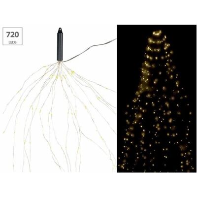Guirlande LED Cascade Blanc Chaud Lunartec 20 Fils - Décoration Lumineuse - Publicité Guirlande LED Cascade Blanc Chaud Lunartec 20 Fils - Décoration Lumineuse - Publicité