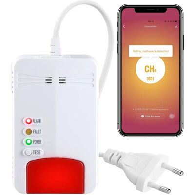 Marque Modèle Détecteur de gaz - WiFi, Alarme 85 dB, Gaz Naturel & LPG - Publicité Marque Modèle Détecteur de gaz - WiFi, Alarme 85 dB, Gaz Naturel & LPG - Publicité