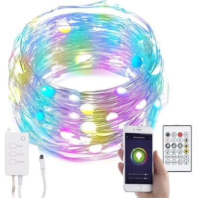 Luminea Home Control Guirlande LED RGB Connectée - 10 m - Domotique - Publicité Luminea Home Control Guirlande LED RGB Connectée - 10 m - Domotique - Publicité