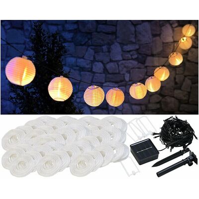 Lunartec Guirlande LED Solaire 50 Lanternes - 10M - Décoration extérieure - Publicité Lunartec Guirlande LED Solaire 50 Lanternes - 10M - Décoration extérieure - Publicité