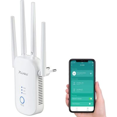 7links - Wlr-1202 - 1200 Mbps - Double Bande - Répéteur WiFi - Publicité 7links - Wlr-1202 - 1200 Mbps - Double Bande - Répéteur WiFi - Publicité