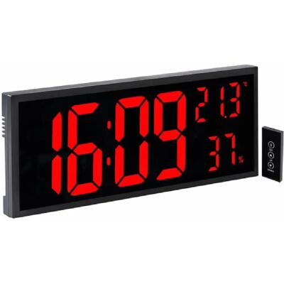 Lunartec Horloge à LED Rouge - Horloge - Publicité Lunartec Horloge à LED Rouge - Horloge - Publicité