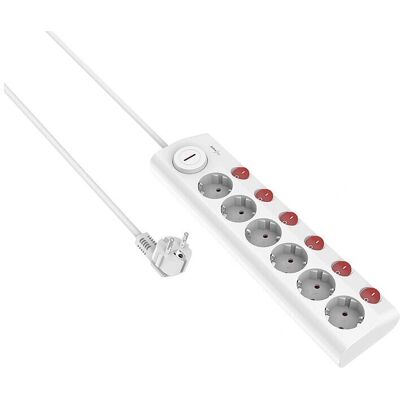 Revolt - Multiprise 6 prises Avec Interrupteurs Individuels - Multiprise 6 prises - Avec Interrupteurs Individuels - Power strip - Publicité Revolt - Multiprise 6 prises Avec Interrupteurs Individuels - Multiprise 6 prises - Avec Interrupteurs Individuels - Power strip - Publicité