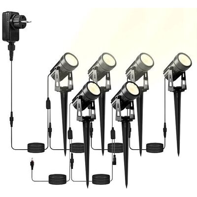 Luminea Modèle - 6 Spots Extérieurs Aluminium LED COB - Lumière de Jardin - Publicité Luminea Modèle - 6 Spots Extérieurs Aluminium LED COB - Lumière de Jardin - Publicité