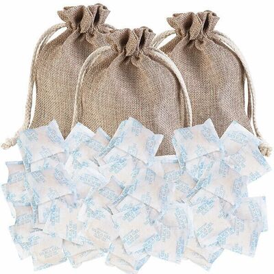 Sichler Haushaltsgeräte Sacs absorbants d'humidité réutilisables - 3 Sacs, 25 capsules de gel de silice - Publicité Sichler Haushaltsgeräte Sacs absorbants d'humidité réutilisables - 3 Sacs, 25 capsules de gel de silice - Publicité