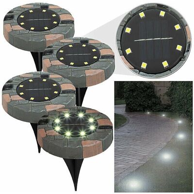 Lunartec Lampes Solaires LED pour Jardin - 4 Lampes De Sol Solaires À Led - Publicité Lunartec Lampes Solaires LED pour Jardin - 4 Lampes De Sol Solaires À Led - Publicité