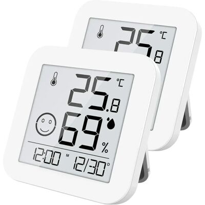 Ensemble de thermomètres-hygromètres numériques Infactory - Écran E-Ink - Publicité Ensemble de thermomètres-hygromètres numériques Infactory - Écran E-Ink - Publicité